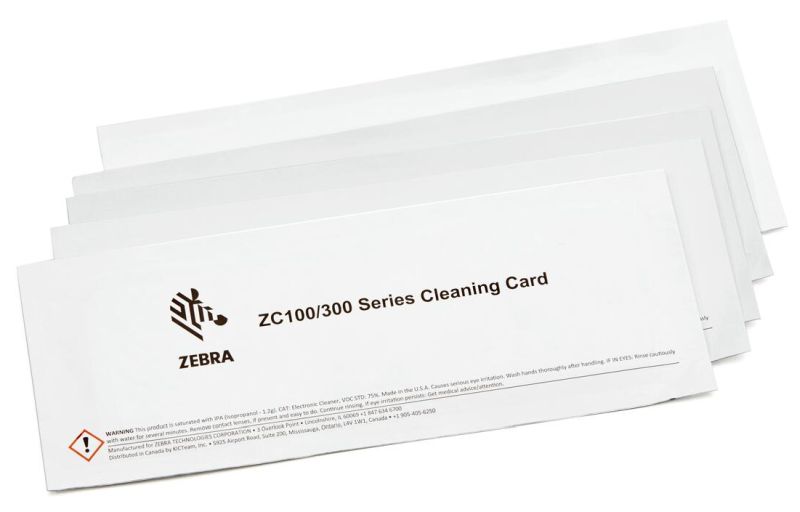 Zebra Reinigungskarten, 5 Karten, 105999-311-01