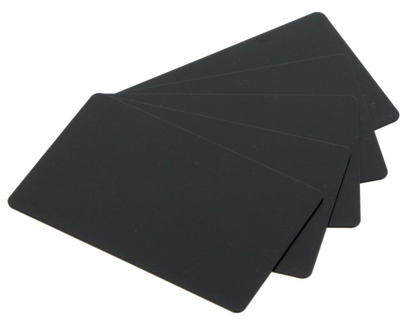 Plastikkarte, schwarz, Black-PVC-Card--15-mil